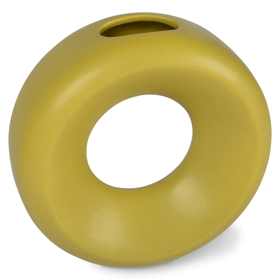 Ceramic Circle Vase Small Green