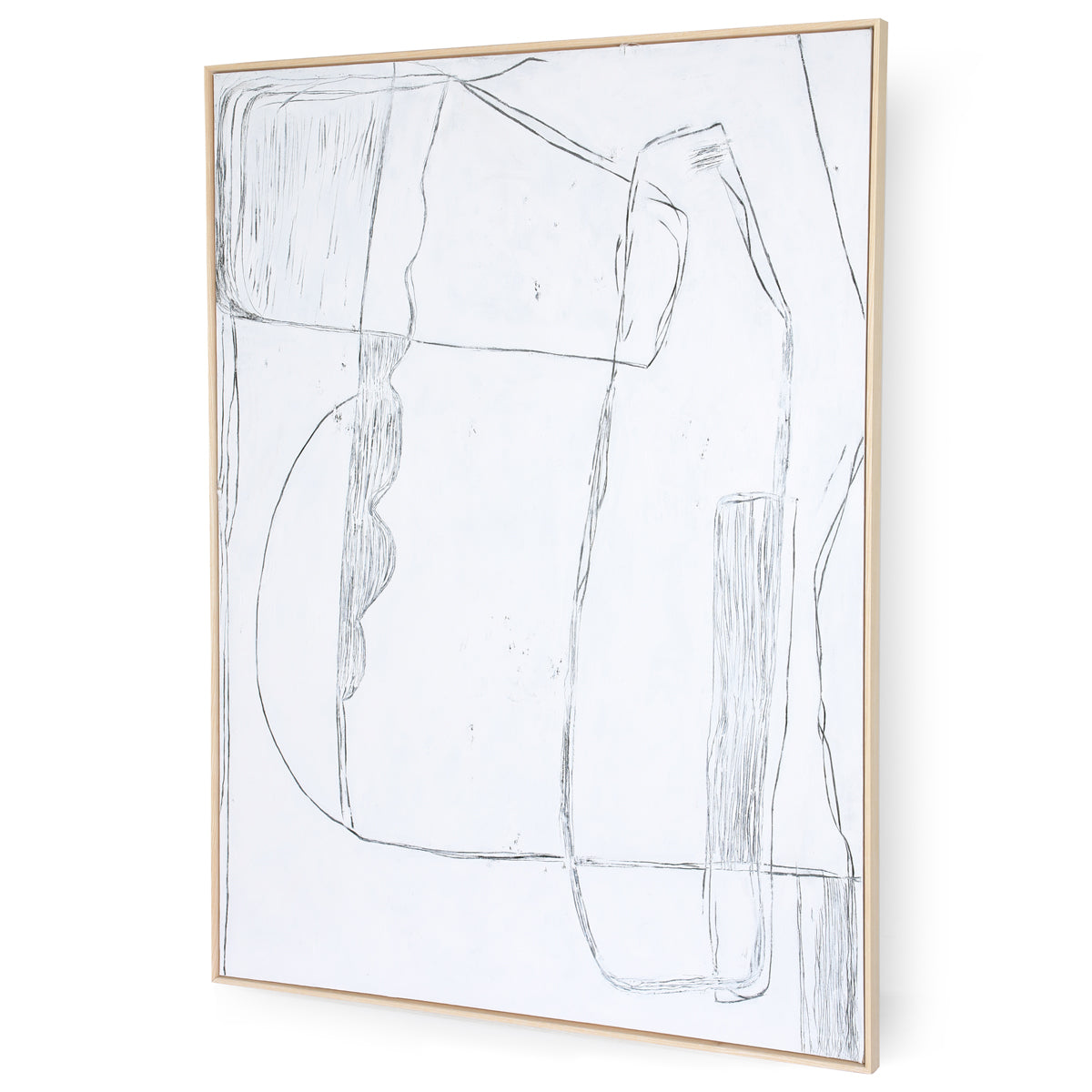HK Living framed brutalism painting white 120x160cm
