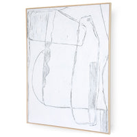 Thumbnail for HK Living framed brutalism painting white 120x160cm