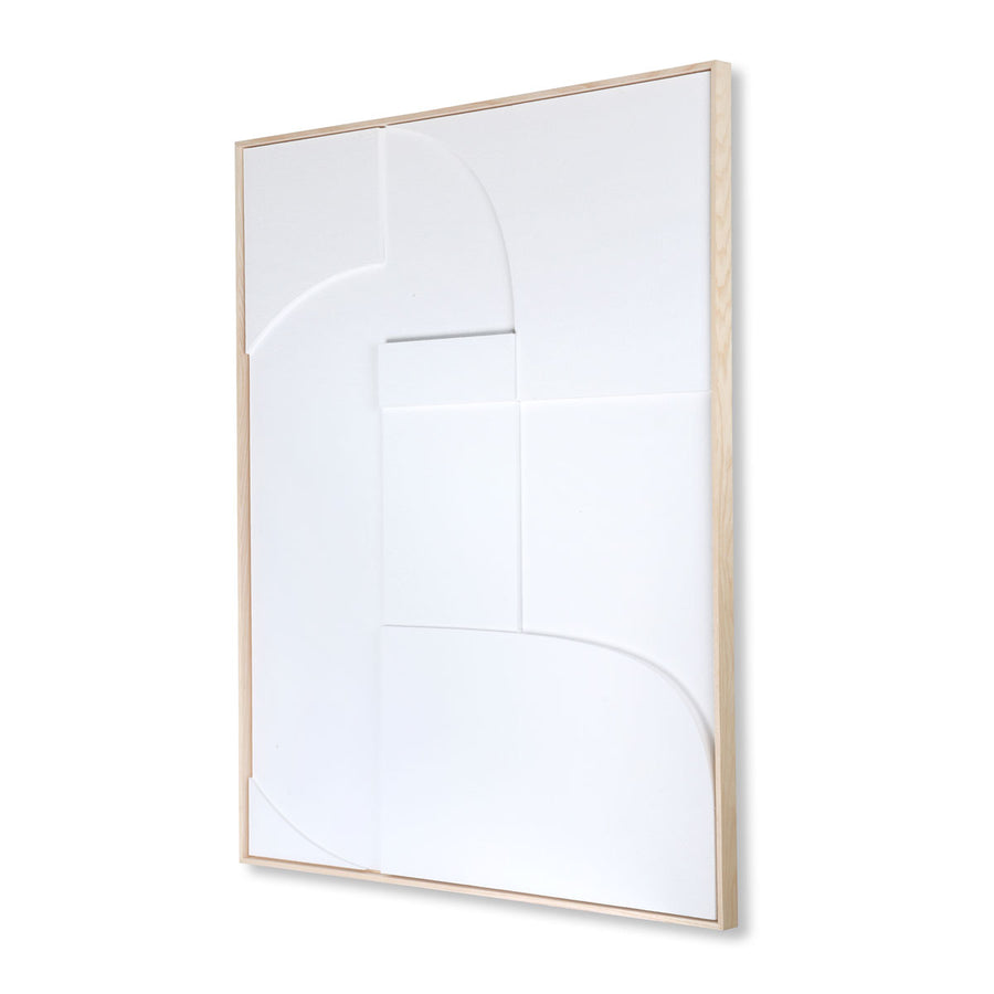 HK Living framed relief art panel white a extra large