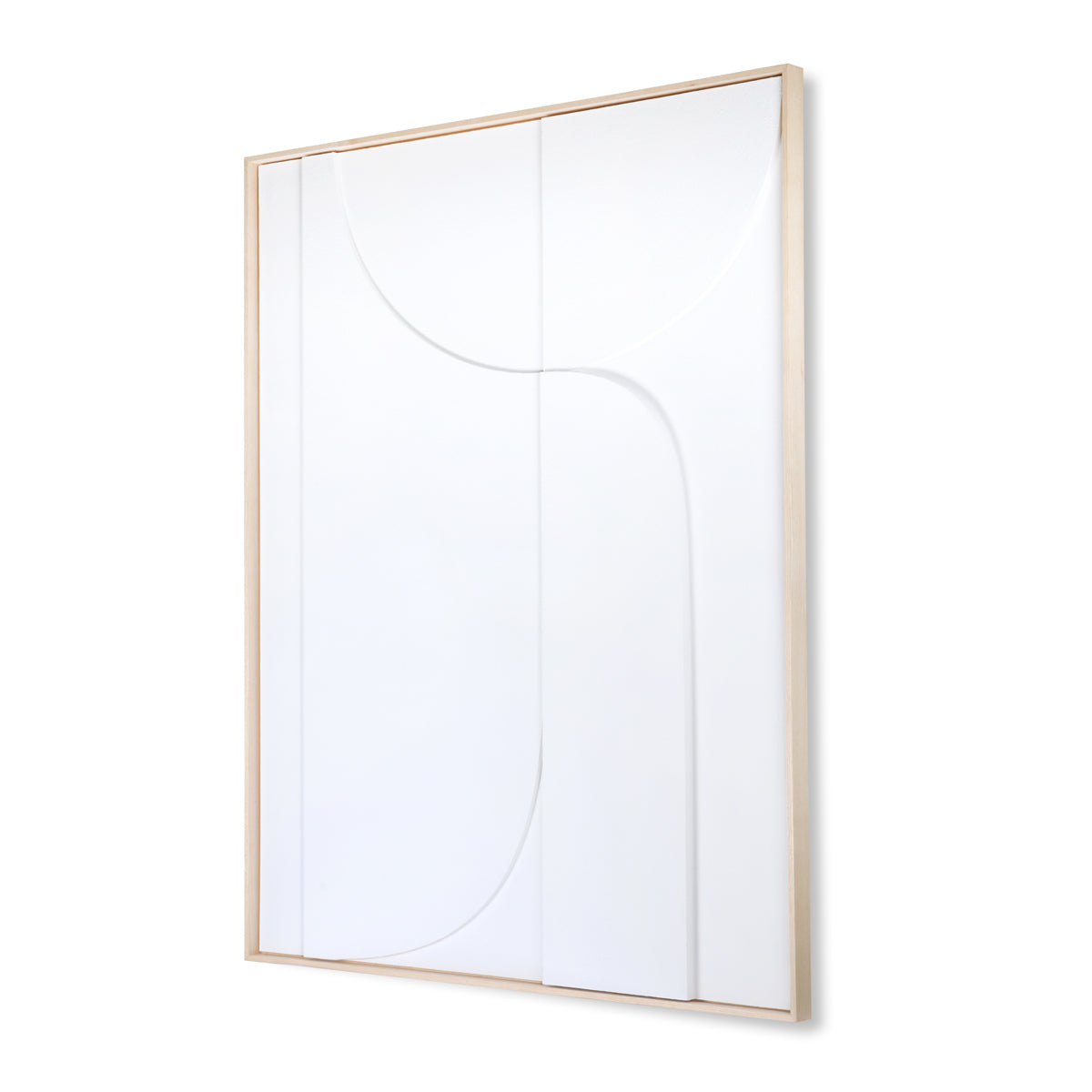 HK living framed relief art panel white b (97x120) AWD8920