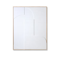 Thumbnail for HK living framed relief art panel white a (60x80)