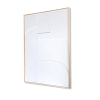 Thumbnail for HK living framed relief art panel white a (60x80)