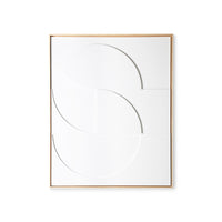 Thumbnail for Framed Relief Art Panel White D Large