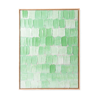Thumbnail for Framed Painting Green Palette Abstract 75x100cm