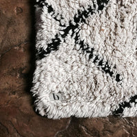 Thumbnail for Broste Copenhagen Bohemian Janson rug cream and black