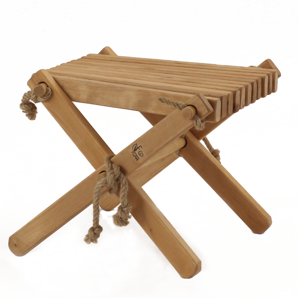 Ecofurn Lilli Alder wood footstool side table
