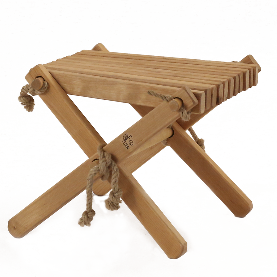 Ecofurn Lilli Alder wood footstool side table