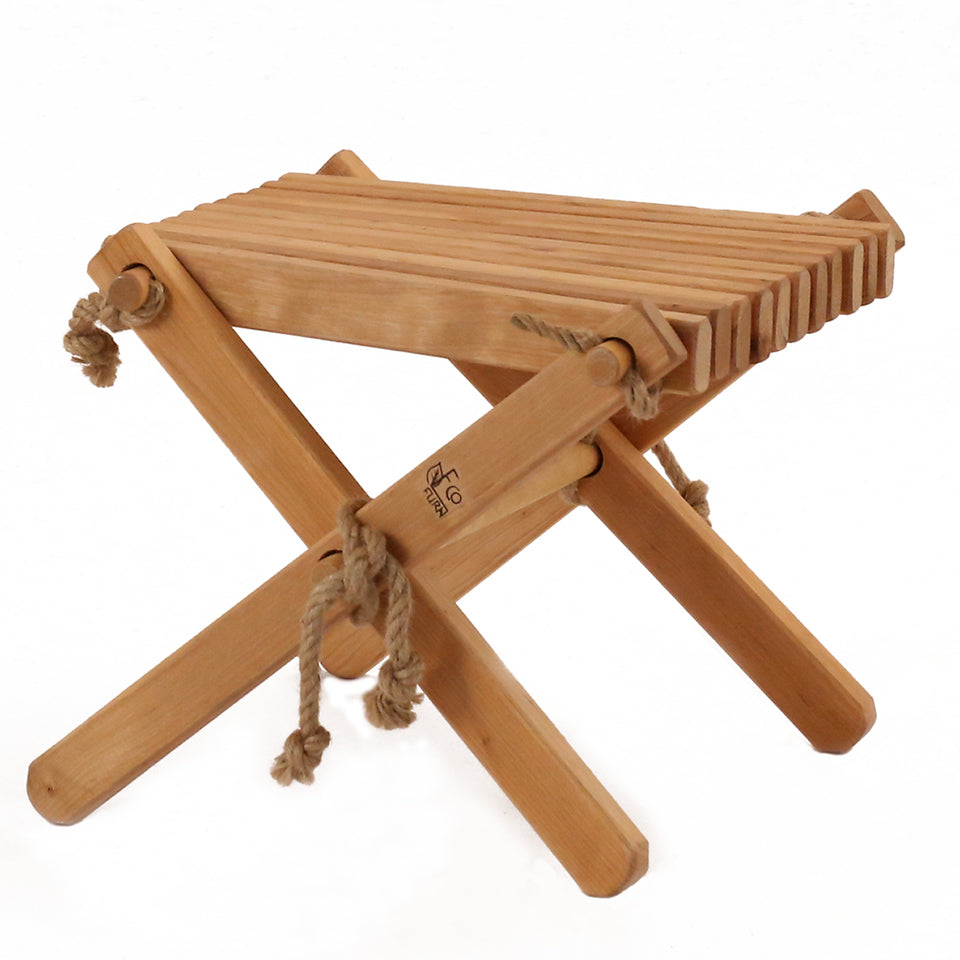 Ecofurn Lilli Alder wood ash footstool side table
