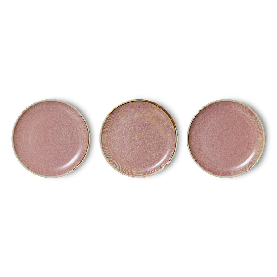 HKliving Home Chef Ceramics: side plate Rustic pink ACE7149