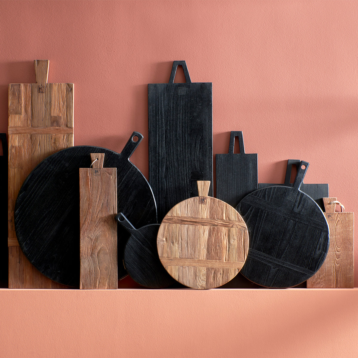 Round Large Bread Board Reclaimed Teak Ø50cm