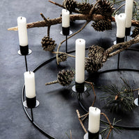 Thumbnail for metal candle stand in a metal ring with candles from house doctor
