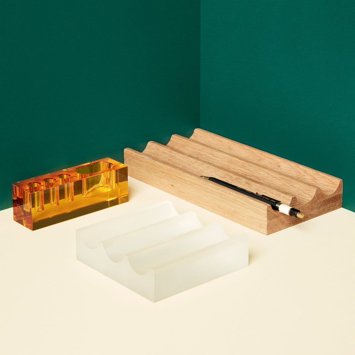 Hubsch Desk organizer, oak