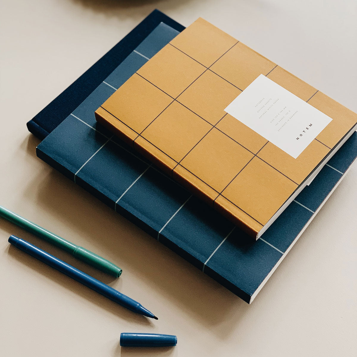 NOTEM UMA Flat Notebook, Large - Dark Blue