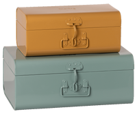Thumbnail for Storage suitcase set - Blue/Ocher