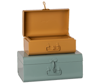 Thumbnail for Storage suitcase set - Blue/Ocher