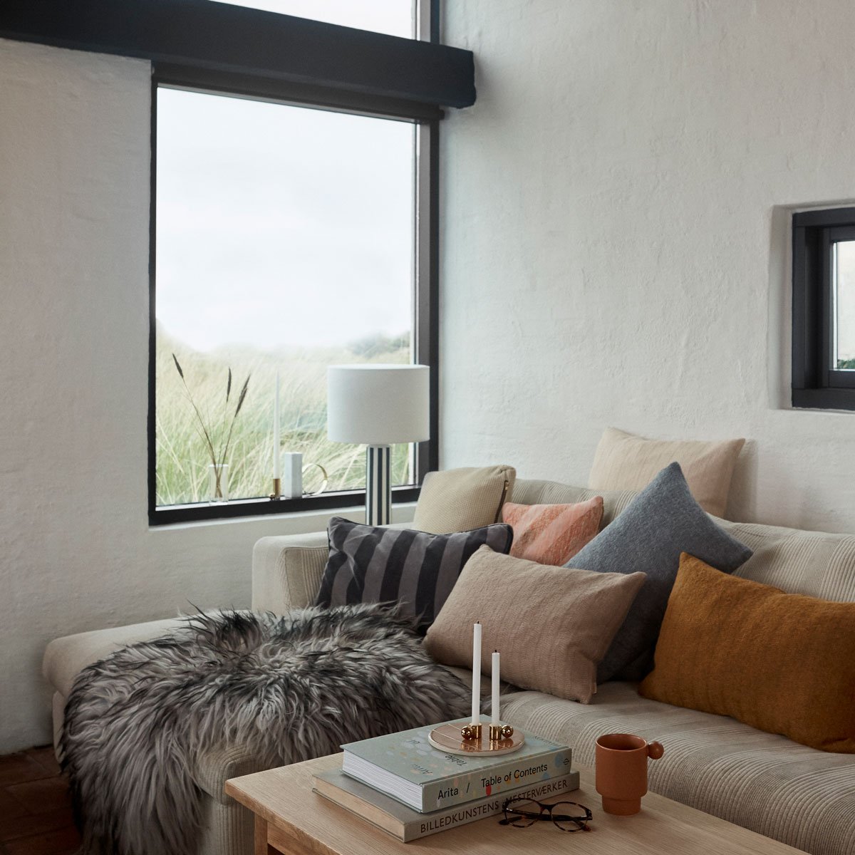 Kata Cushion - Grey mohair wool Melange OYOY Living design