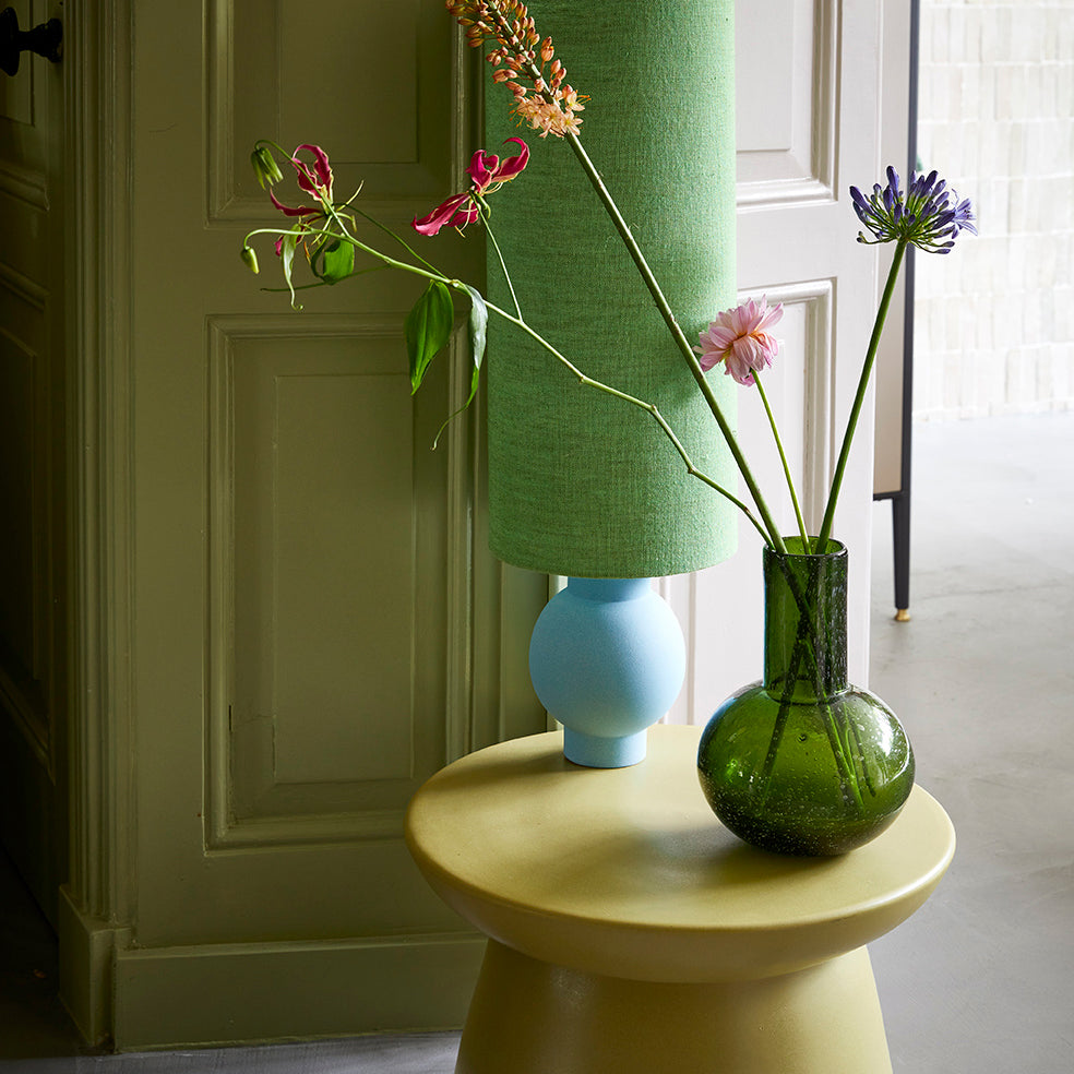 Earthenware side table green