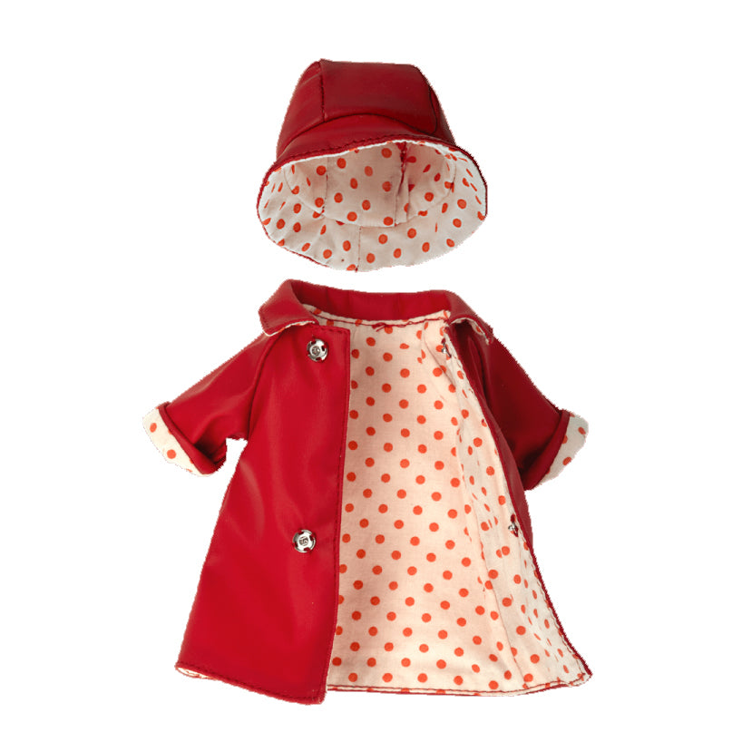 Maileg Rain coat w. Hat Teddy Mum