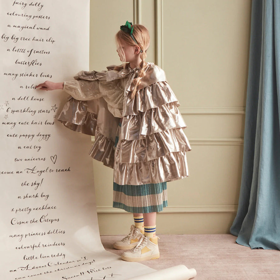 Meri Meri Gold Ruffle Cape