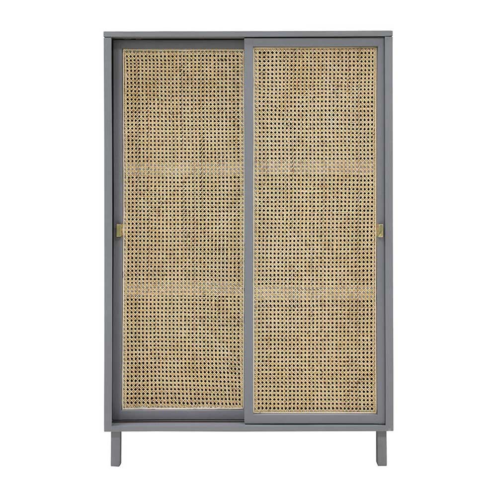 webbing sliding door cabinet grey hk living 70s style cane webbing