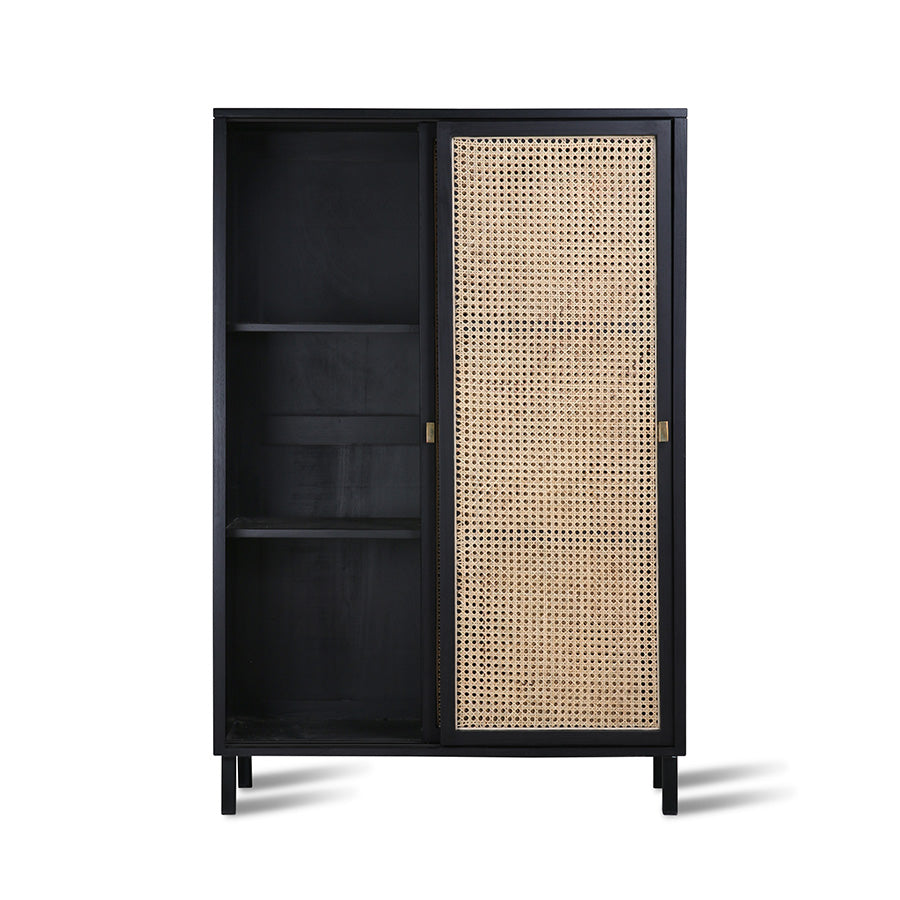 Webbing Sliding Door Cabinet Grey or Black