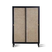 Thumbnail for Webbing Sliding Door Cabinet Grey EX DISPLAY