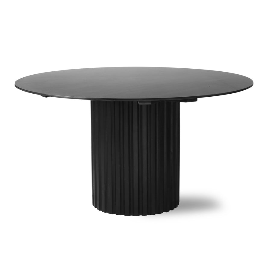 HK Living pillar dining table round black MTA2838