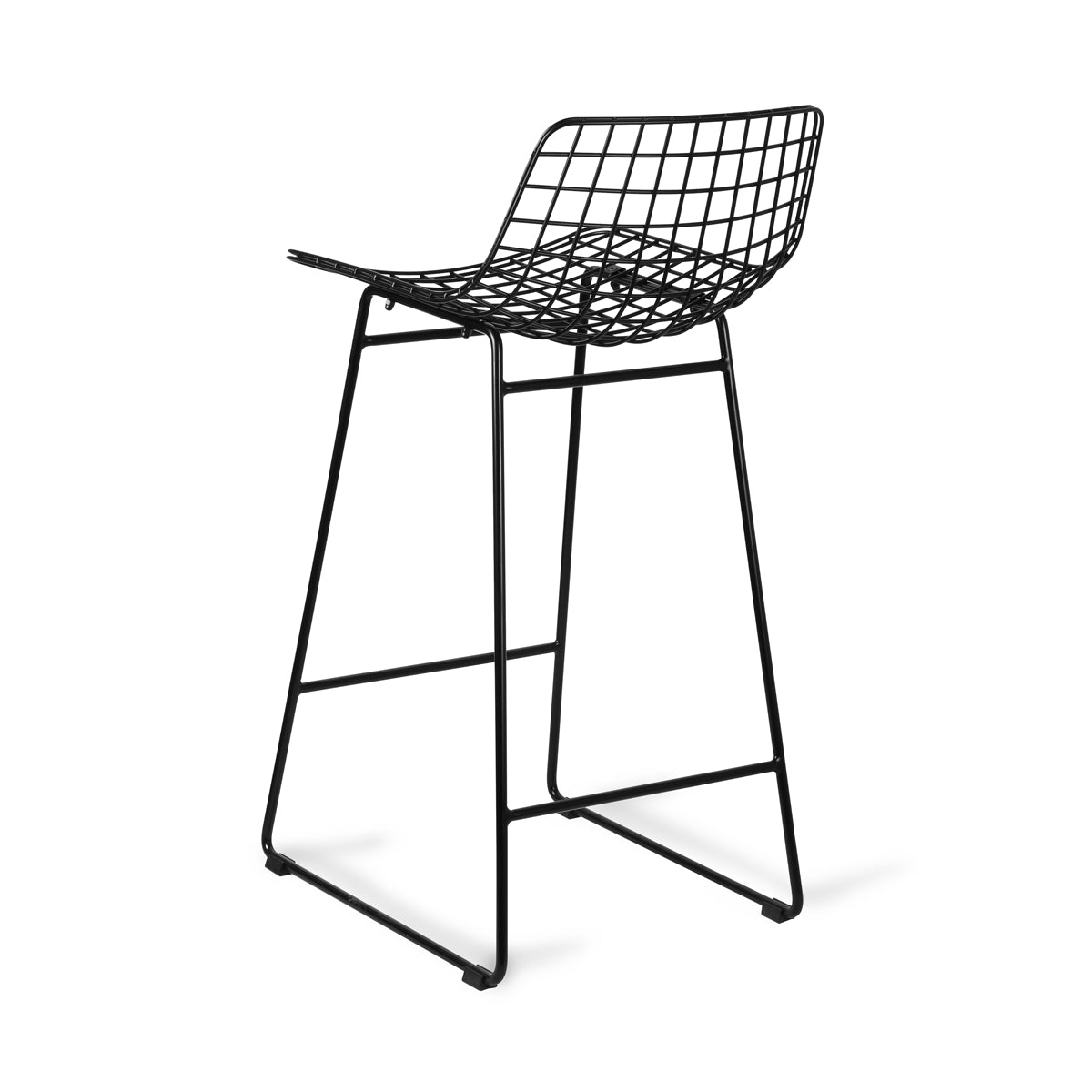 HK living wire bar stool black with comfort kit