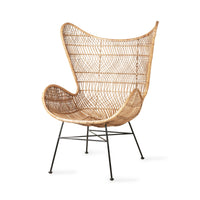 Thumbnail for HK Living rattan egg chair natural bohemian