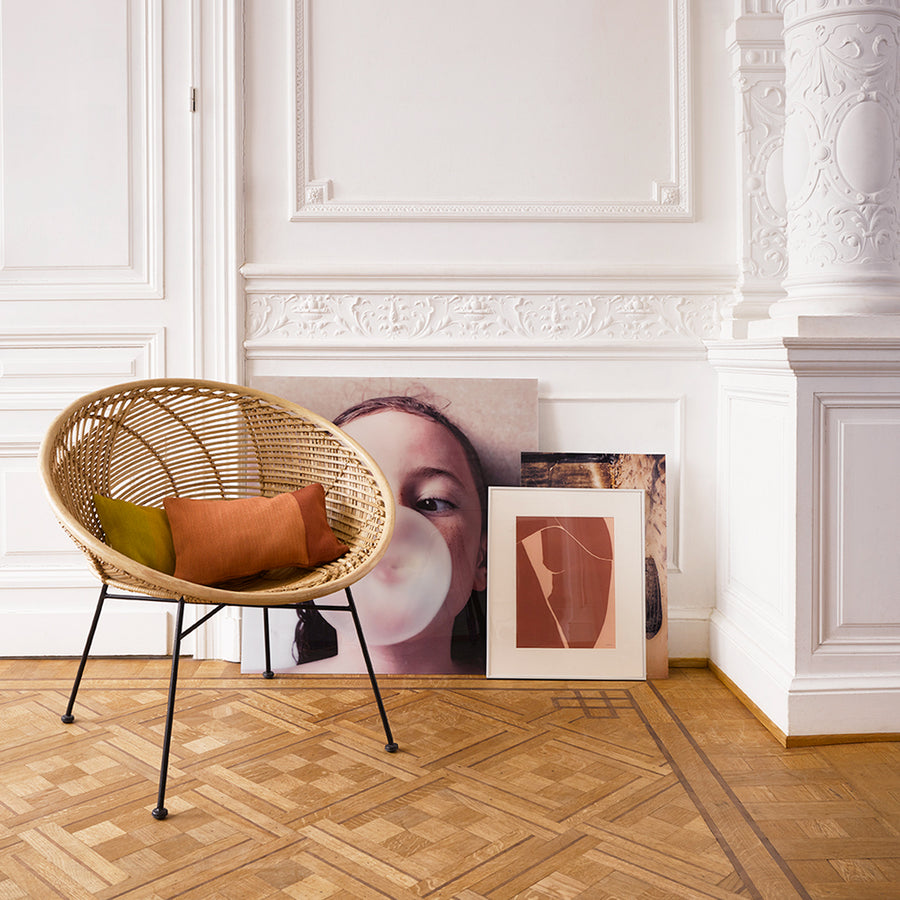 HK Living rattan ball lounge chair natural