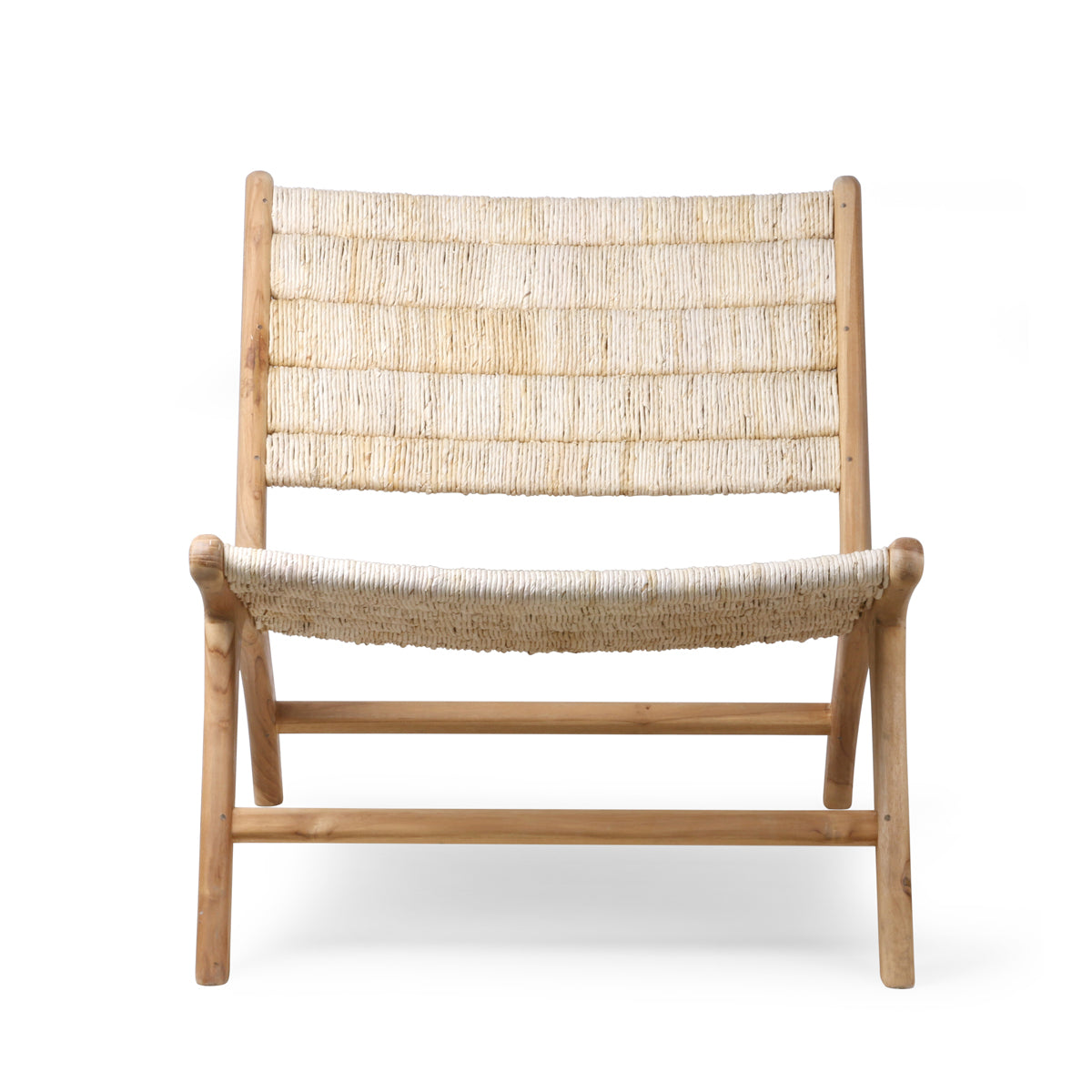 abaca/teak lounge chair HK Living