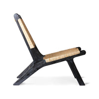 Thumbnail for Webbing Lounge Chair Black/Natural