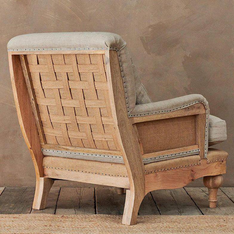 Abe Linen Armchair - Stone