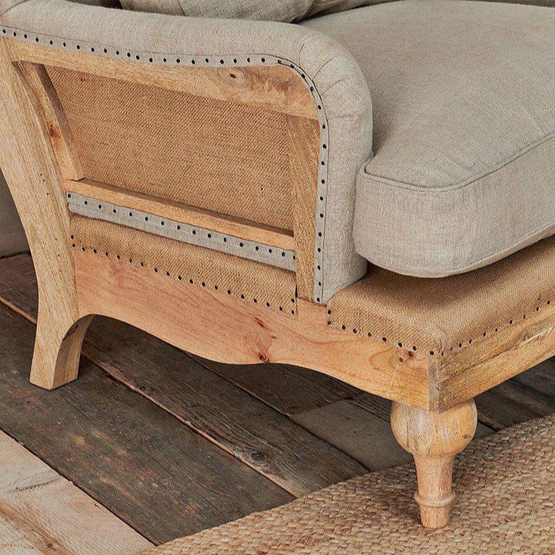 Abe Linen Armchair - Stone