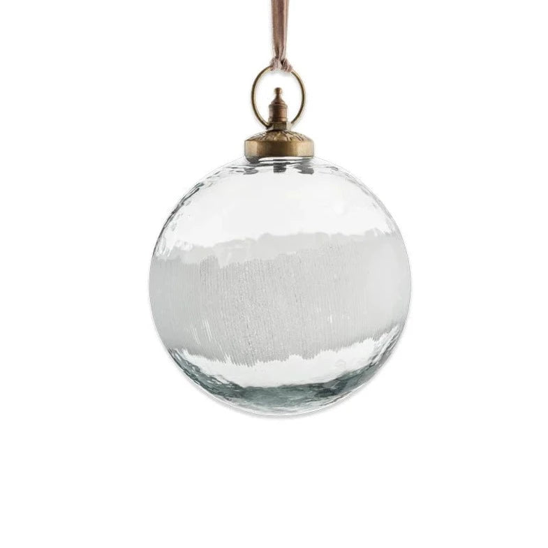Nkuku Anara Etched Bauble - Clear