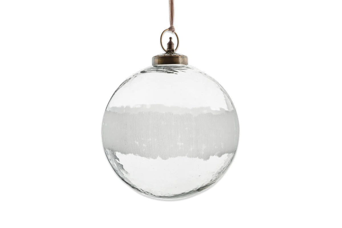 Nkuku Anara Etched Bauble - Clear