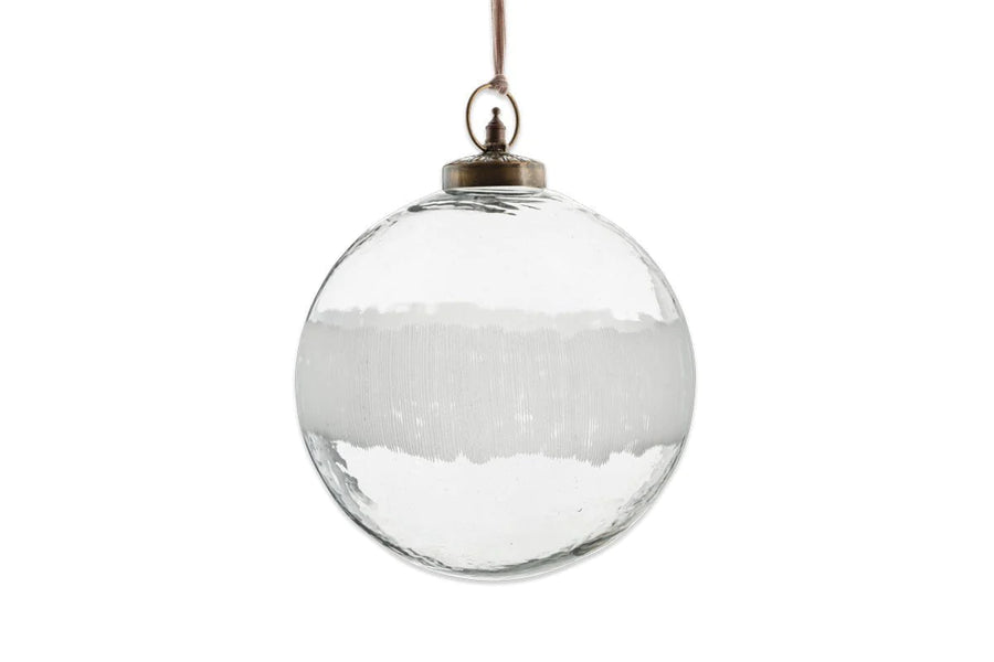 Nkuku Anara Etched Bauble - Clear