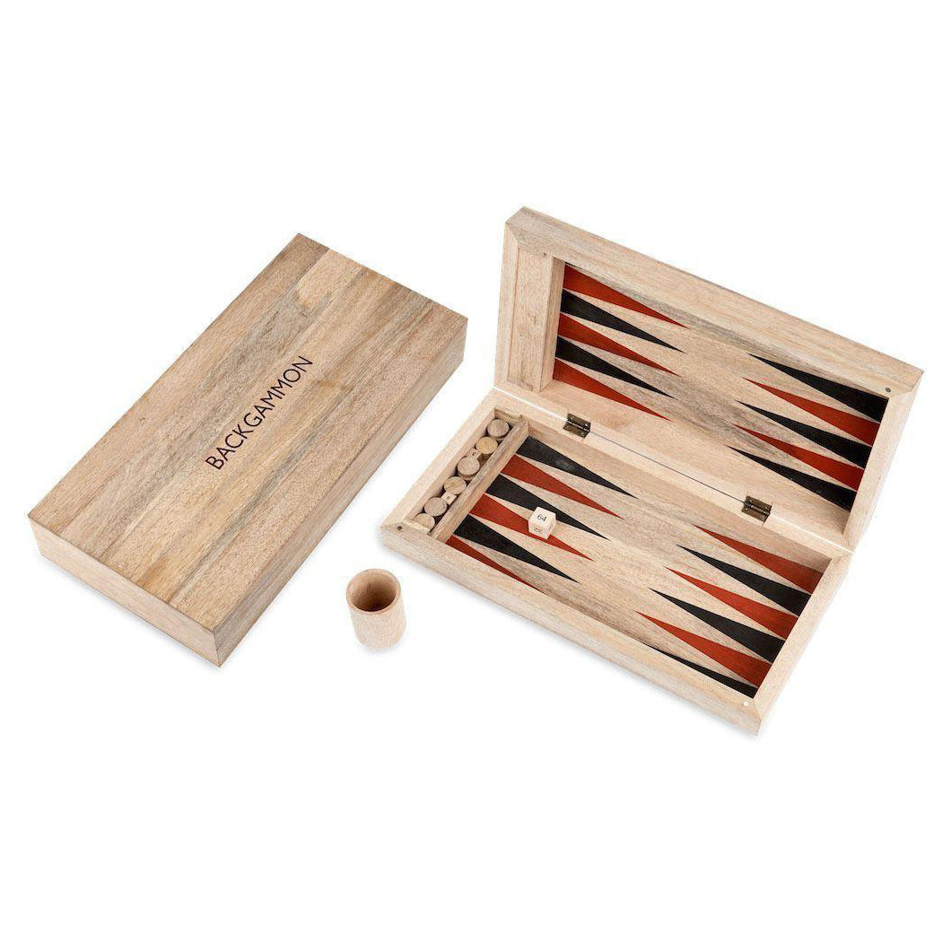 Nkuku Mango Wood Backgammon 40cm board
