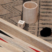 Thumbnail for Nkuku Mango Wood Backgammon 40cm board