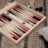 Thumbnail for Nkuku Mango Wood Backgammon 40cm board