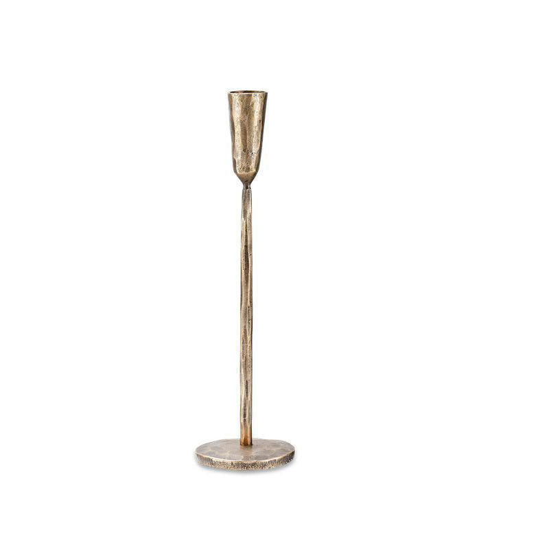 Nkuku Candle Sticks Mbata Brass Candleholder - Antique Brass Medium