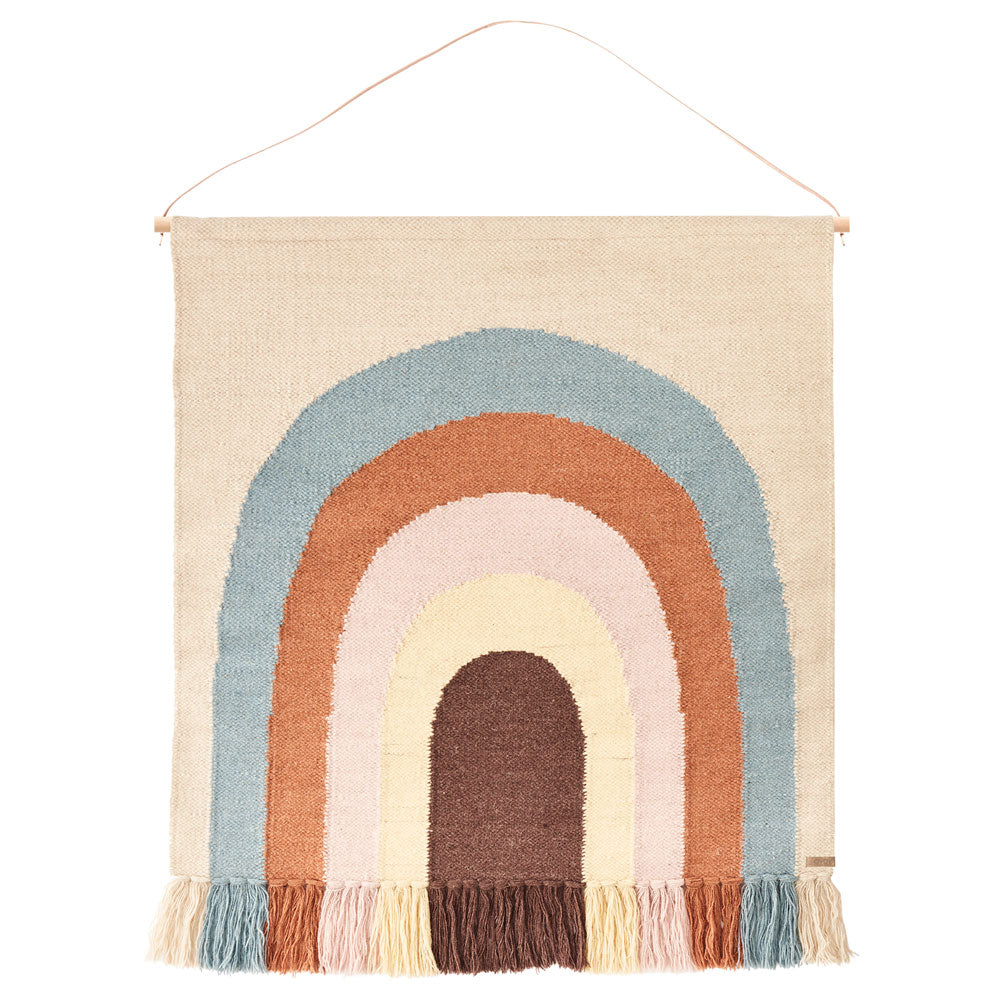 follow the rainbow wall hanging rug from oyoy living design.