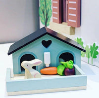 Thumbnail for Tender Leaf Toys Wooden Pet Rabbit Set Dollhouse accessories