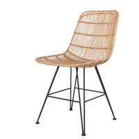 Thumbnail for rattan dining chair natural wood hk living