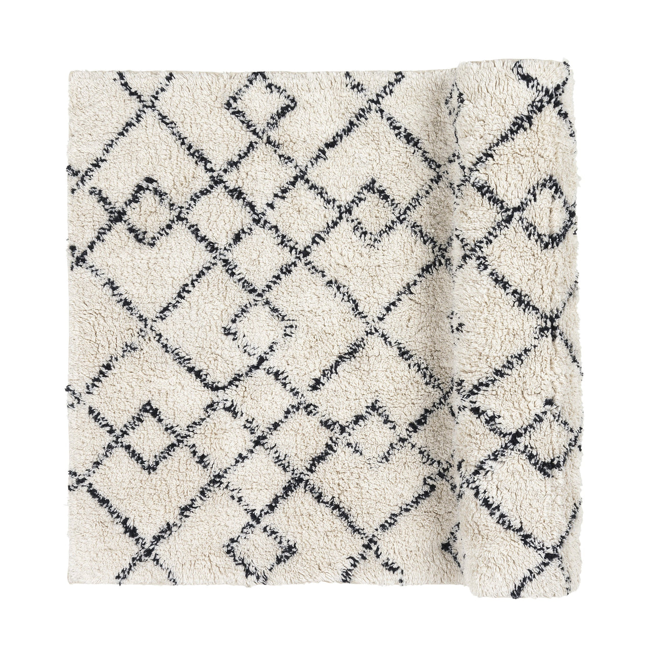 Broste Copenhagen Bohemian Janson rug cream and black