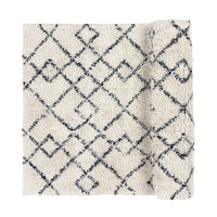 Thumbnail for Broste Copenhagen Bohemian Janson rug cream and black