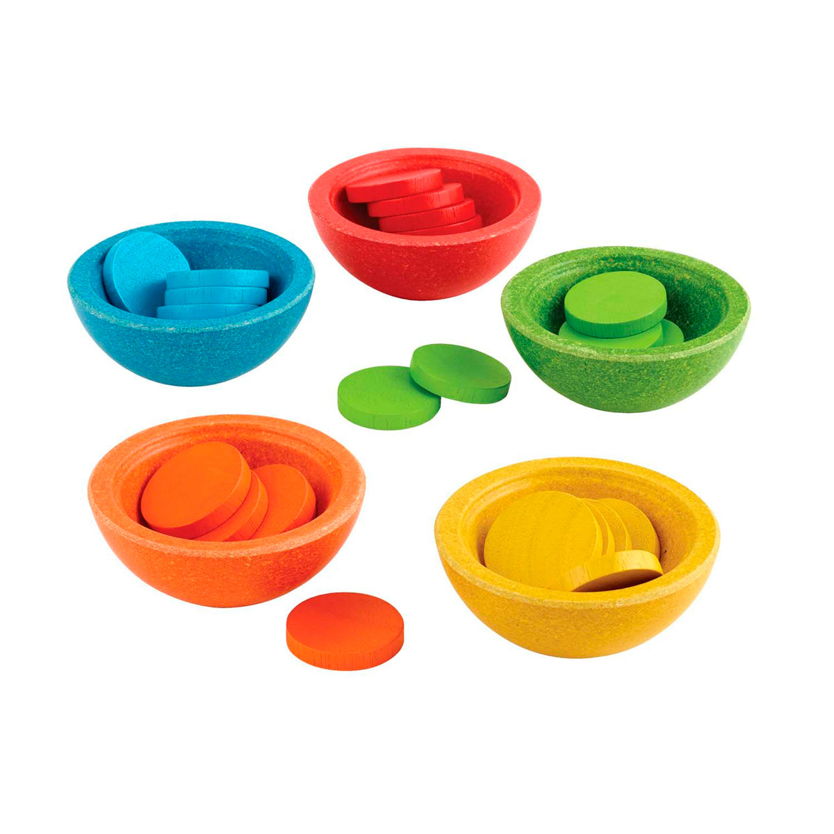 Pan toys Sort and Count Cups Montessori colour matching game