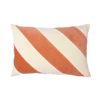 Thumbnail for HK Living striped cushion velvet peach/cream (40x60)