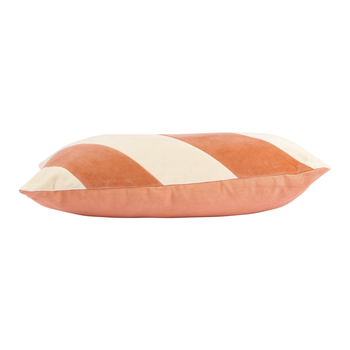 HK Living striped cushion velvet peach/cream (40x60)